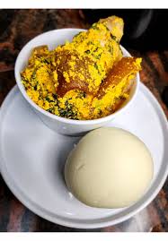Egusi soup, swallow with Turkey 